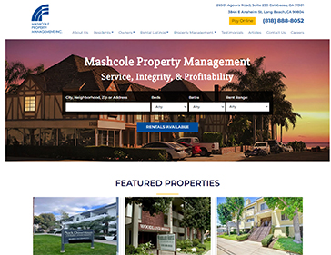 Mashcole Property Management website
