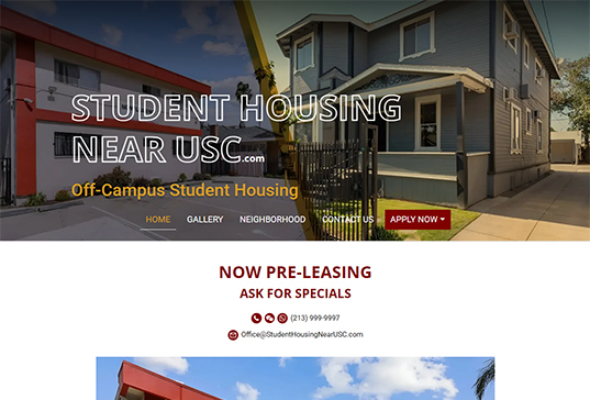   Near USC Student Housing